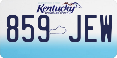 KY license plate 859JEW