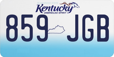 KY license plate 859JGB