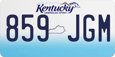 KY license plate 859JGM