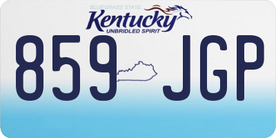 KY license plate 859JGP
