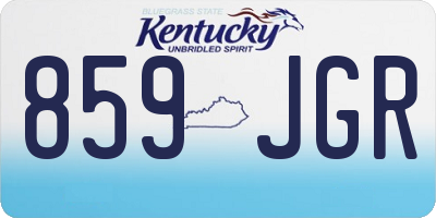 KY license plate 859JGR