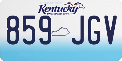 KY license plate 859JGV
