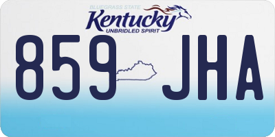 KY license plate 859JHA