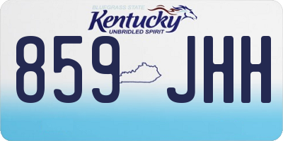 KY license plate 859JHH