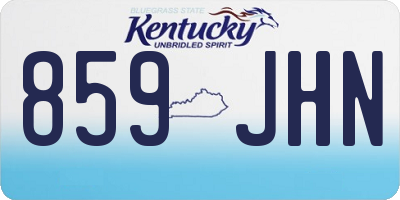 KY license plate 859JHN