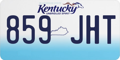 KY license plate 859JHT