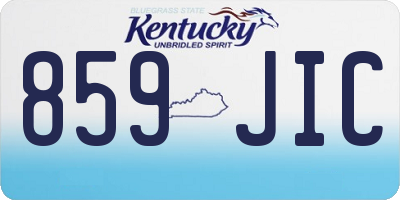 KY license plate 859JIC