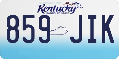 KY license plate 859JIK