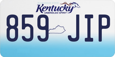 KY license plate 859JIP