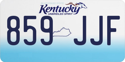 KY license plate 859JJF