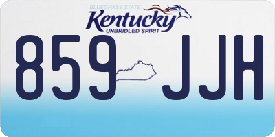 KY license plate 859JJH