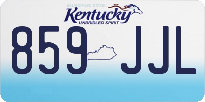 KY license plate 859JJL