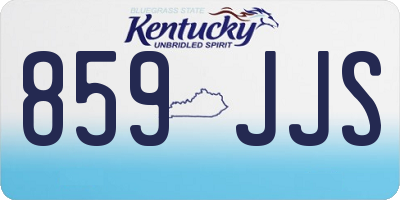KY license plate 859JJS