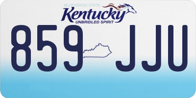 KY license plate 859JJU