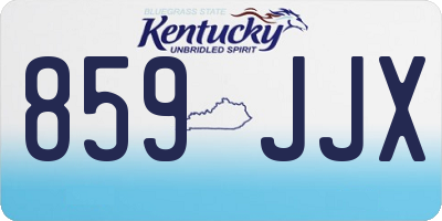 KY license plate 859JJX