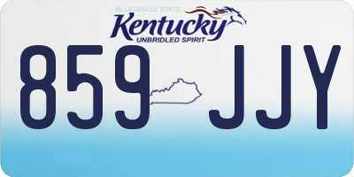 KY license plate 859JJY