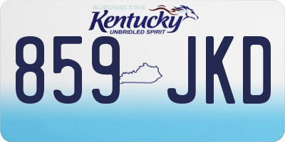 KY license plate 859JKD
