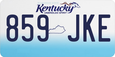 KY license plate 859JKE