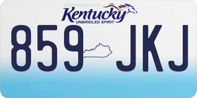 KY license plate 859JKJ