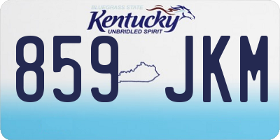 KY license plate 859JKM