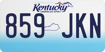 KY license plate 859JKN