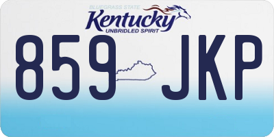 KY license plate 859JKP