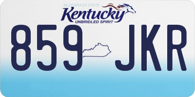 KY license plate 859JKR