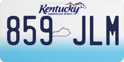 KY license plate 859JLM