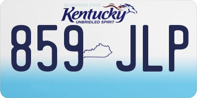KY license plate 859JLP