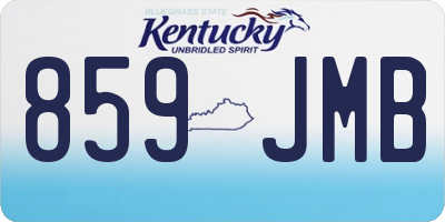 KY license plate 859JMB