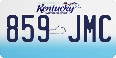 KY license plate 859JMC