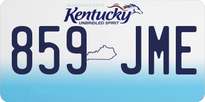 KY license plate 859JME