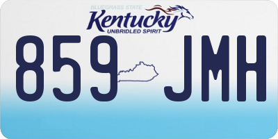 KY license plate 859JMH