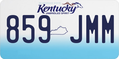 KY license plate 859JMM