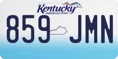 KY license plate 859JMN