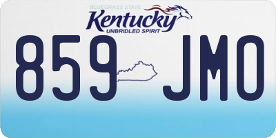KY license plate 859JMO