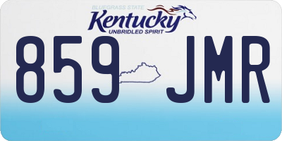 KY license plate 859JMR