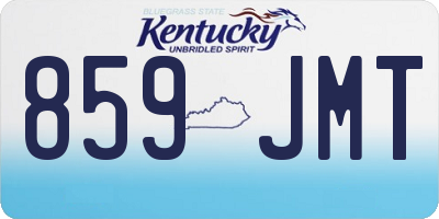 KY license plate 859JMT