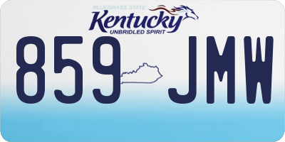KY license plate 859JMW