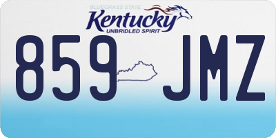 KY license plate 859JMZ