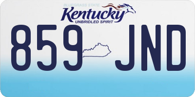 KY license plate 859JND