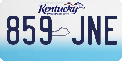KY license plate 859JNE
