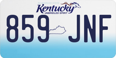 KY license plate 859JNF