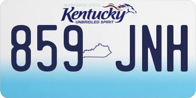 KY license plate 859JNH
