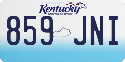 KY license plate 859JNI