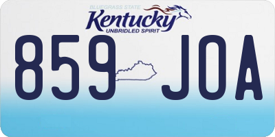 KY license plate 859JOA