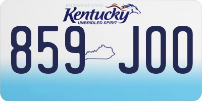 KY license plate 859JOO