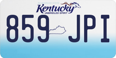 KY license plate 859JPI