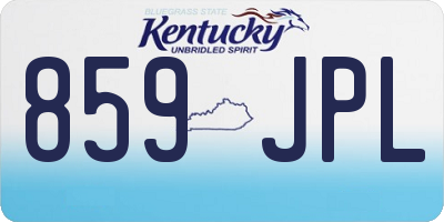 KY license plate 859JPL