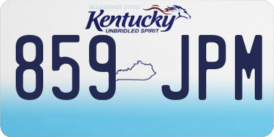 KY license plate 859JPM